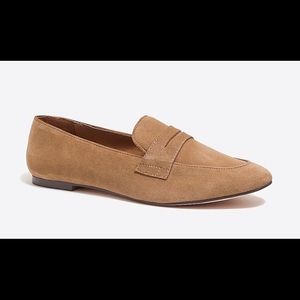 NWT J. Crew Camel Suede Penny Loafer 7 1/2